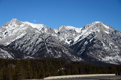 26B Cockscomb Mountain, The Finger With Moon Afternoon From Trans Canada Highway Driving Between Banff And Lake Louise in Winter.jpg